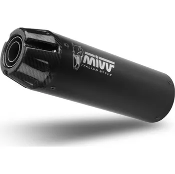 Motodíl Koncovka výfuku MIVV HR-1 H.091.LH1BG Black with carbon cap
