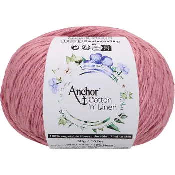 Příze Anchor Cotton 'n' Linen 00018 Heather Háčkovací příze