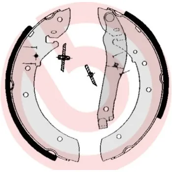 Brzdová čelist Sada brzdových čelistí, , BREMBO, S 61 510
