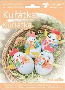 Velikonoční dekorace Anděl Přerov 7757 sada k dekorování vajíček kuřátka