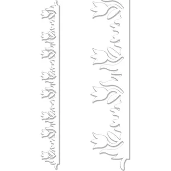 Výřez bordura tulipány, 8 ks