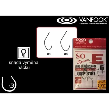 Rybářský háček Přívlačové rybářské háčky Vanfook OSP-31 BL - vel. 8