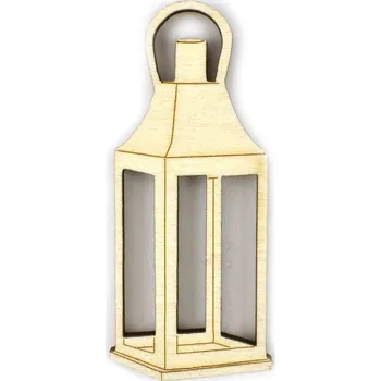 Vánoční dekorace Dřevěný výřez lucerna, 5,5 cm