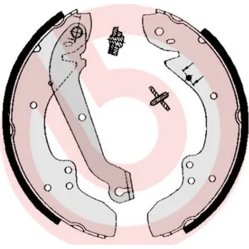 Brzdová čelist Sada brzdových čelistí, , BREMBO, S 23 567