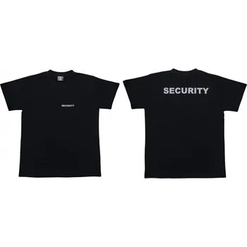 Pánské tričko DIVJA Triko s bílým potiskem SECURITY černé Velikost: 3XL