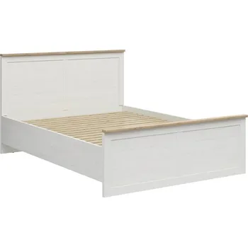 Postel LOKSA postel LOZ/160/A - bez roštu a matrace, borovice bílá ande