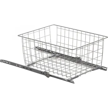 Odpadkový koš Nomet Výsuvný koš EKONOM do šatní skříně / Stříbrná 355 - 410 mm 170 mm