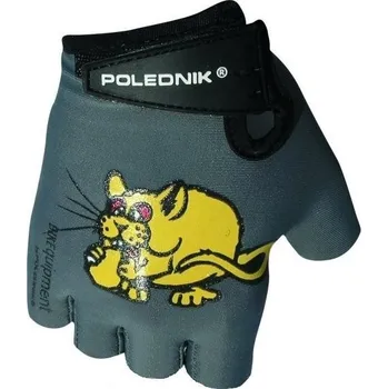 Cyklistické rukavice Cyklistické rukavice POLEDNIK Baby new dětské šedá Velikost: 4