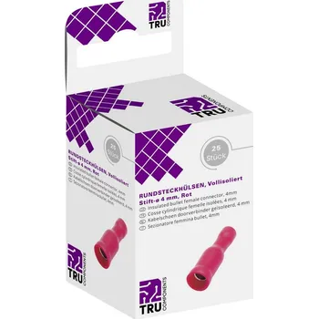 elektrický kabel TRU COMPONENTS T1904C048 kulatá dutinka 0.50 mm² 1.50 mm² plná izolace červená 25 ks