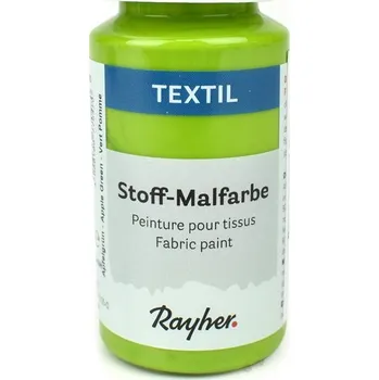 Speciální výtvarná barva Barva na textil Rayher nezažehlovací, zelené jablko, 50 ml