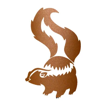 Samolepící dekorace SAMOLEPKA Tchoř 002 levá zvednutý ocas (44 - měděná metalíza) NA AUTO, NÁLEPKA, FÓLIE, POLEP, TUNING, VLASTNÍ TEXT, TISK, AUTOSAMOLEPKY.cz, POLEPY, OBRÁZEK, LOGO, SAMOLEPKY