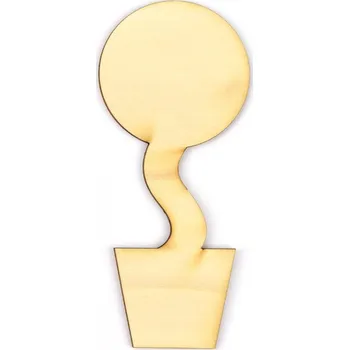 kreativní sada Dřevěný výřez základ pro květinu, 25 cm