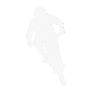 Polep vozidla SAMOLEPKA Cyklista 004 levá (09 - bílá) NA AUTO, NÁLEPKA, FÓLIE, POLEP, TUNING, VLASTNÍ TEXT, TISK, AUTOSAMOLEPKY.cz, POLEPY, OBRÁZEK, LOGO, SAMOLEPKY