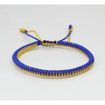 Náramek Tibetský náramek pro štěstí - modro-žlutý - MN1914