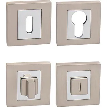 Dveřní kování Dveřní rozeta MP Rozeta-HR (NP/OC), WC sada, MP NP/OC (nikl perla/chrom lesklý)