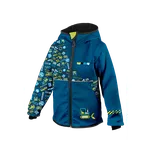 Chlapecká softshellová bunda bagr modrá WAMU (Chlapecká zateplená bunda s fleesem)