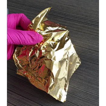 Zdobení nehtů fólie zlatá - plátek 14x14cm