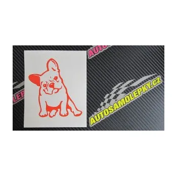 Polep vozidla SAMOLEPKA Pes 061 levá Francouzský buldoček (13 - jasně žlutá) NA AUTO, NÁLEPKA, FÓLIE, POLEP, TUNING, VLASTNÍ TEXT, TISK, AUTOSAMOLEPKY.cz, POLEPY, OBRÁZEK, LOGO, SAMOLEPKY