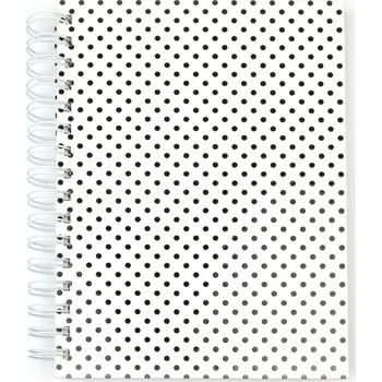 Blok Kroužkový blok A6, 100 listů, linka, PUNTÍK ČERNÝ