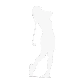 Polep vozidla SAMOLEPKA Golfistka 015 levá (09 - bílá) NA AUTO, NÁLEPKA, FÓLIE, POLEP, TUNING, VLASTNÍ TEXT, TISK, AUTOSAMOLEPKY.cz, POLEPY, OBRÁZEK, LOGO, SAMOLEPKY