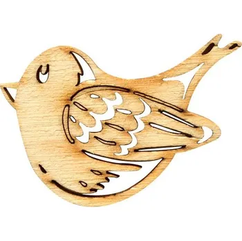 Dřevěný výřez vrabčák, 5 x 3 cm