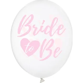 Balónek PartyDeco Balónek krystalový s růžovým nápisem "Bride to be" 30 cm 1 ks
