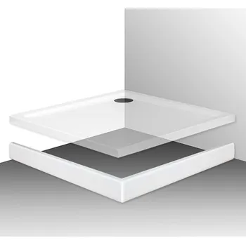 Panel k vaně FLAT KVADRO čtverec panel 80 mm Univerzální Bílá Panel čelní / 800