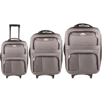 Sada 3 látkových kufrů šedá 3