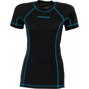Triko s krátkým rukávem PROGRESS Dry Fast dámské černá Velikost: S