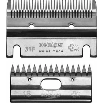 Úprava srsti hospodářského zvířete Sada stříhacích nožů Heiniger 31F/15 pro jemné stříhání skotu