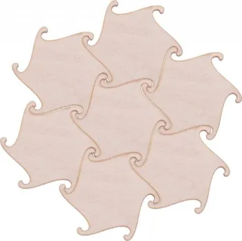 Podtácek Servírovací podtácek - Vlnky / sada 10 kusů 6,5x6,5 cm