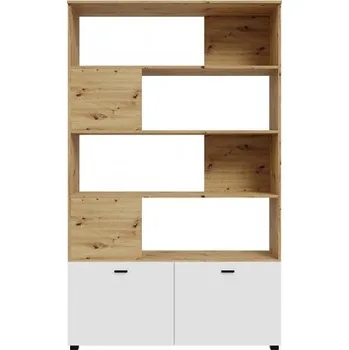 Knihovna Široká knihovna Chiara - dub artisan/bílá