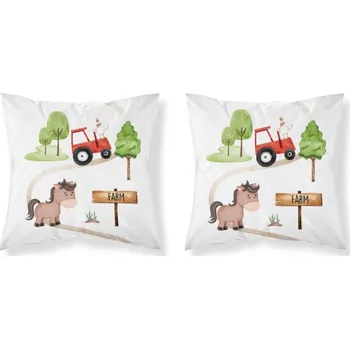 Polštář Dětský potah na polštář 40x40 cm - Farma