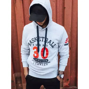 Pánská mikina J.Style BX5297 pánská mikina s kapucí šedá XL