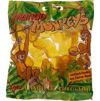 Bonbon WeltPartner Mango opičky želatinové bonbóny 100 g