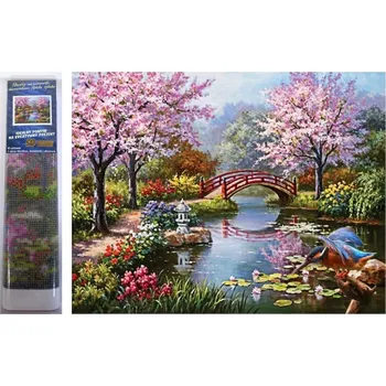 Diamantové malování Norimpex Diamantové malování Jezírko v zahradě 30x40cm