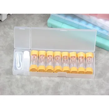 Kontaktní čočky Obsáhlé cestovní pouzdro na kontaktní čočky - oranžový