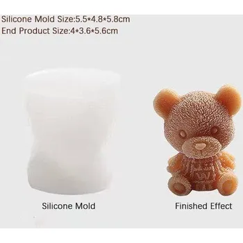 Tvořítko na led Silikonové tvořítko na led | forma na ledové kostky, čtyřmístná - Medvěd