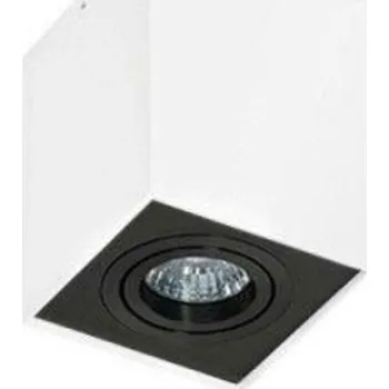 Stropní bodové přisazené svítidlo AZzardo Eloy 1 white/black AZ1439 GU10 1x50W IP20 9,5cm hranaté bílo-černé