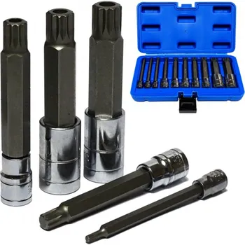 Autodílna Magnus MGS01910B Klíče XZN Spline M4-M18,nástrčné dlouhé hlavice 1/4" 3/8" 1/2"