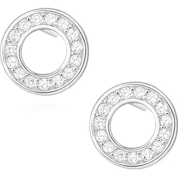 Náušnice Olivie Stříbrné náušnice KRUH se zirkony 1900 Ag 925; ≤1,3 g.