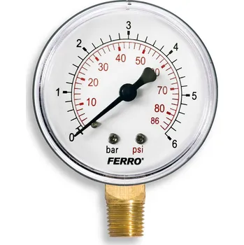 manometr G1/4"x0-6bar spodní pr.63mm