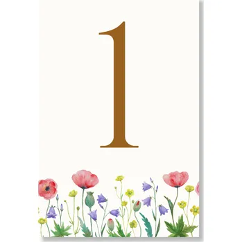 Party nádobí Personal Číslo stolu - Luční květiny Zvolte množství: od 11 ks do 30 ks