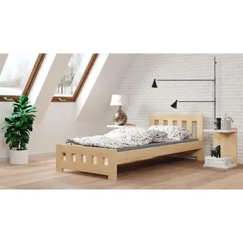 Postel Postel Mirek 90x200 cm masiv smrk 3,5 cm + rošt ZDARMA