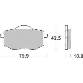 Brzda pro motocykl Brzdové destičky Brembo přední YAMAHA XV 535 Virago rok 87-95