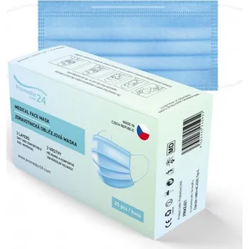 Tělový krém Zdravotnická obličejová rouška třívrstvá - 50 ks