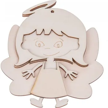 Vánoční dekorace Vánoční dřevěná dekorace - Holčička / andílek