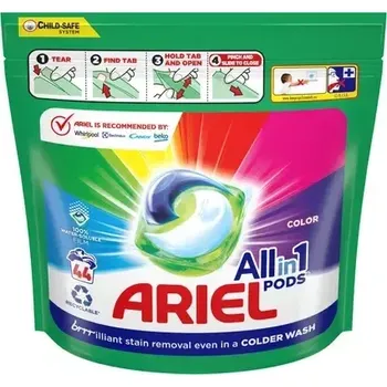 Kapsle na praní Ariel color, gelové kapsle na praní 44 ks