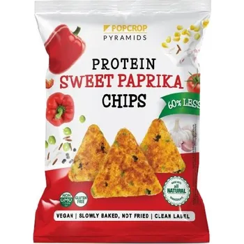 Chips POPCROP Proteinové chipsy – sladká paprika 60 g