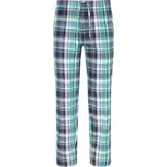 Pánské pyžamové kalhoty 500772H B90 čtyrkysovomodré káro - Jockey XL